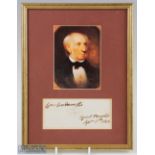 Autograph - William Wordsworth (1770-1850) Signed Display features a signed cutting with date Sept