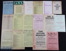 WWII - Anti Hitler Leaflets two rare handbills devised by Victor Gollancz in 1938, the first