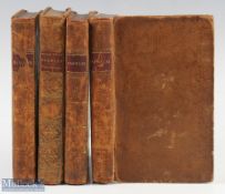 Doctor Johnson The Rambler in four volumes, 1784 - full set of four volumes, binding a little the