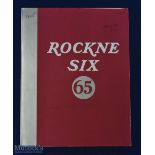 Rockne Six "65" Cars 1932 sales fold out to poster size Sales Brochure Illustrating and with
