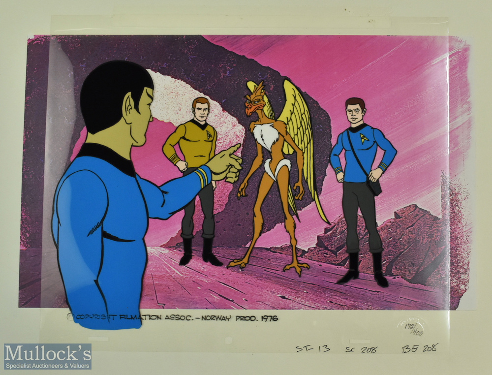 c1976 Star Trek Filmation Norway Animation Cel Background Production art, this is an original