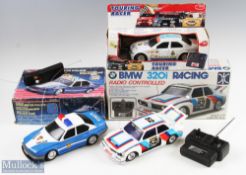 Three Boxed Radio-Controlled Cars SC, Hong Kong 1:18 BMW 320i Racing, Dickie BMW Touring Racer, poor