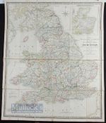 Wyld's Map of England & Wales (Scotland in Insert) Published 1838 - It's entitled; "A map of