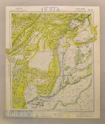1881 Letts Popular Atlas India / Punjab colour map. Sheet No 12 covering Punjab, Baluchistan,