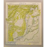 1881 Letts Popular Atlas India / Punjab colour map. Sheet No 12 covering Punjab, Baluchistan,