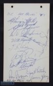 1957 All Blacks Rugby Autographs: Splendid full page of 15 autographs including the great Don