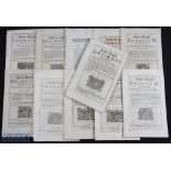 1727-1745 Acts of Parliament, a collection of 9 acts, with noted items of making river Kennet