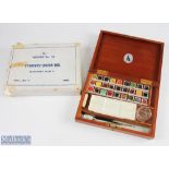 Artist Box by Reeves & Sons Ltd, A full set of Watercolour Paints with used paint brushes and
