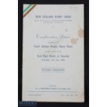 1956 New Zealand v S Africa Rugby Dinner Menu: From Dunedin, first test. A few wine stains, o/wise
