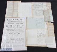 Kinnerley, Shropshire 1876 - Sale Catalogue of Farm Hall Estate with folding plan, hand coloured