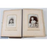 c1906 Edwardian Photograph Album, with a few Cabinet cards and Carte De Visite cards included,