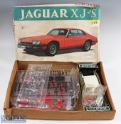 Bandai, Japan 1:16 Scale Jaguar XJ-S Model Kit appears complete with parts still attached to sprue