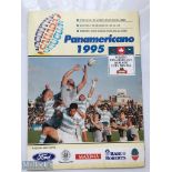 Very Rare 'Panamericano 1995' Rugby Programme: Fold out glossy card for 3 team tournament hosted