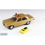 Rico Radio Control Mercedes Large Scale Car Boxed with gold coloured body with top lights, plus