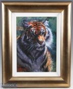 Rolf Harris (Signed) Tiger in the Sun Picture Limited Edition Colour Print on Board, comes with a