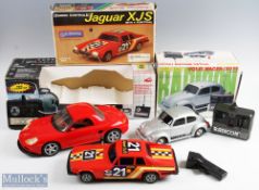 Three Large-Scale Remote-Controlled Cars inc Dickie Porsche Boxster (box missing window), Eagleton