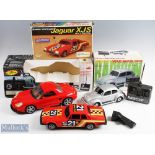 Three Large-Scale Remote-Controlled Cars inc Dickie Porsche Boxster (box missing window), Eagleton