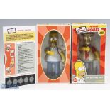 Two Official The Simpsons Homer Toys inc Homer tin action toy and Fishing Homer, both clockwork