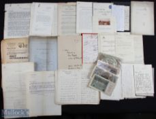 Ephemera - literary and military. Good collection of letters etc including a run of letters from