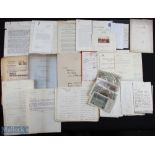 Ephemera - literary and military. Good collection of letters etc including a run of letters from