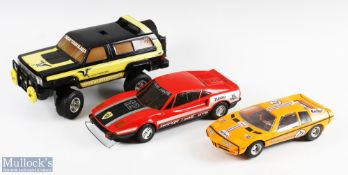 3 Remote-Controlled Large-Scale Cars inc Derwoo, Taiwan Ferrari 308GTB, Hong Kong made BMW M1 and