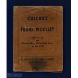 Cricket Flick Book - Frank Woolley 1936 - double sided flick book showing him "Pull to leg and