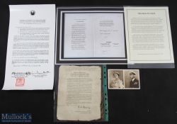 WWII reproduced Documents - all are reproduction or have Facsimile Signatures to them, to include