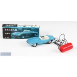 LB (Lik Be) Hong Kong Battery Operated Remote Controlled Jaguar XK-E Boxed with blue body and