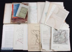 1880-1950 Ordnance Survey Maps OS Maps and other maps most are flat sheets 1" with noted items of