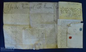 George III Vellum Indenture 1788 of six parts relating to John Sykes of Thornhill, York together