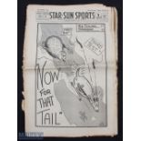 1956 Springbok Tour of NZ Press Front Page: Star Sun Sports published by NZ Newspapers, highly