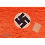 1920s Nazi Germany NSAP Table Drape in satin and artificially silk hand cut and multi-piece stitched