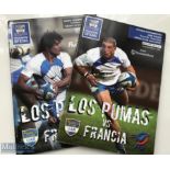 Rare 2012 Argentina v France Rugby programmes: (2): Test match issues from games at Cordoba &