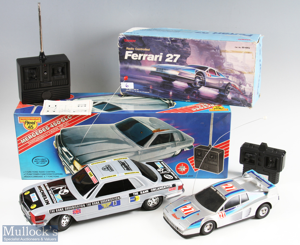 Two Boxed Large-Scale Radio-Controlled Cars Reel Mercedes 450 SLC in grey colour with racing