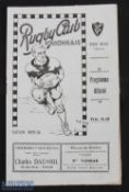 Very Rare 1929/30 Littoral (France, the Coast) v Oxford University Rugby Programme: Detailed issue