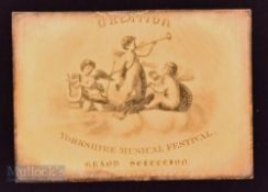 Yorkshire Music Festival One Guinea Ticket Tuesday 28th September 1828 an attractively engraved