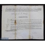 India - East India Company Commission attractive, partially printed document being the commission