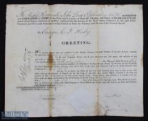 India - East India Company Commission attractive, partially printed document being the commission