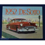 De Soto Car. 1952 Sales brochure - An attractive 4 page brochure featuring 6 multicolour