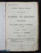Railways - Railway Clearing House ledger of distances between stations and junctions on railways