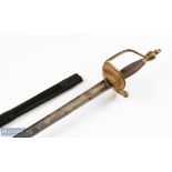 Example of the 1796 Pattern British Infantry Officers Sword - having first type big solid shells,