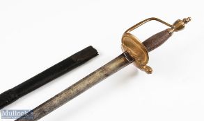 Example of the 1796 Pattern British Infantry Officers Sword - having first type big solid shells,