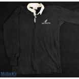 Scarce New Zealand Secondary Schools Rugby 1980 International Rugby Jersey: Black with embroidered