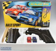 Scalextric Rally Sport Slot Car Racing Set with Subaru Impreza and Mitsubishi Evo 8 (spoiler