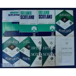 1956-1974 Ireland v Scotland Rugby Programme Selection (9): The editions from 1956 (cover absent) to
