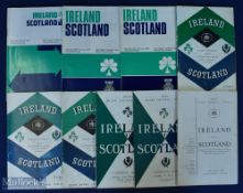 1956-1974 Ireland v Scotland Rugby Programme Selection (9): The editions from 1956 (cover absent) to