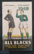 1949 NZ Rugby Tour of S Africa Souvenir Booklet: Another colourful, detailed a very collectable