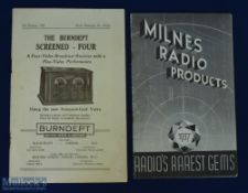The Burndept Four-Valve Broadcast Receiver 1928 sales catalogue a 14 page sales catalogue