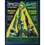 1949 S Africa v New Zealand Rugby Programme: Thick impressive issue for this huge game, the