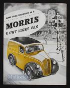 Automobile - Morris 5 Cwt Light Van 1952 Sales Brochure a large 4 page sales brochure illustrating